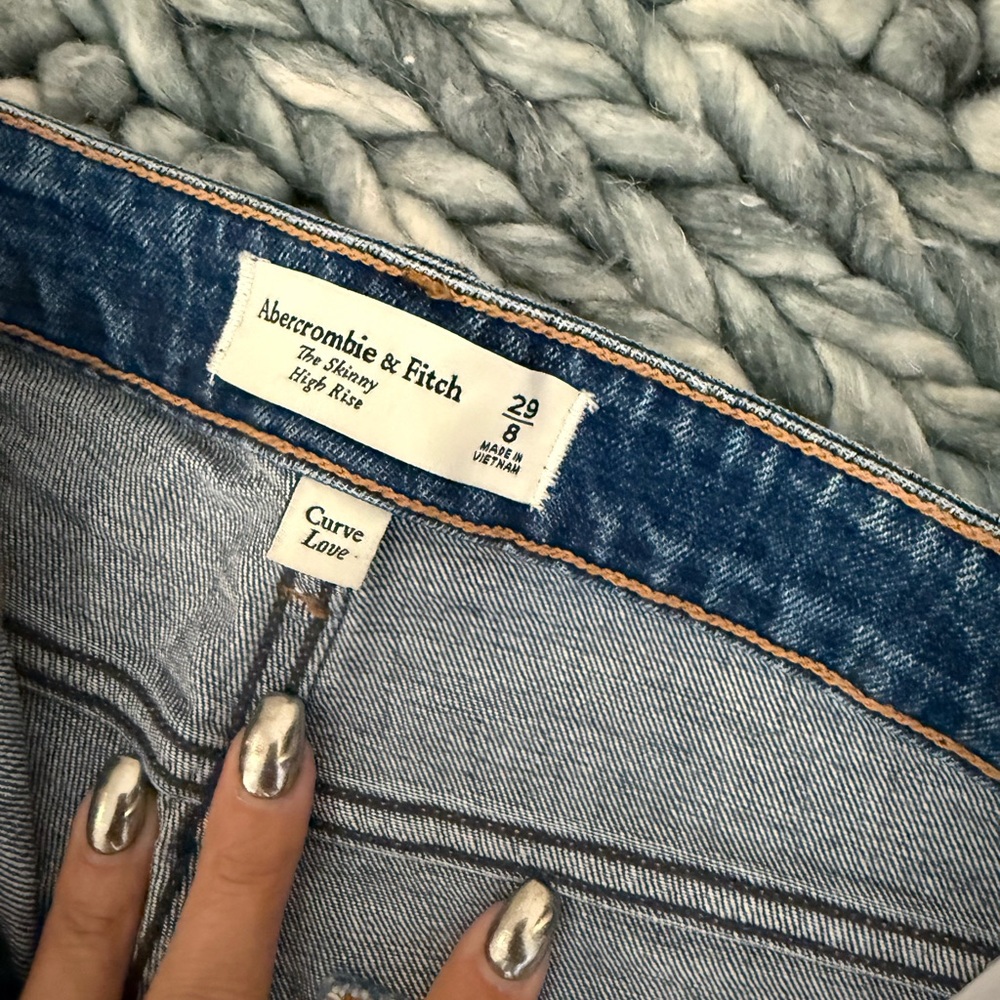 Abercrombie & Fitch Women's Blue High Rise Jeans